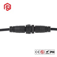 Connecteur d'alimentation M14 assemblé, 2 broches, 9 broches, mâle/femelle, contact en cuivre, FPC, étanche IP68, type à souder, circulaire, adaptable sur site