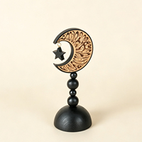 Décoration de table islamique en bois, étoile et lune du Ramadan, ornement de maison, cadeau élégant et moderne pour l'Aïd Moubarak