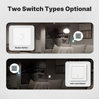 Zigbee Mini nirkabel rumah pintar, modul saklar pintar Wifi dengan saklar Tersembunyi 1/2/3/4 Gang dengan aplikasi Tuya hidup pintar
