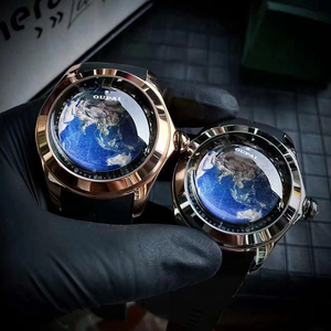 Reloj de Vestir Dectop 2025, Nuevo Diseño con Esfera de Tierra, Mecánico, Automático, Correa de Caucho para Hombre, Cristal de Burbuja, Edición Limitada - Product Image 4