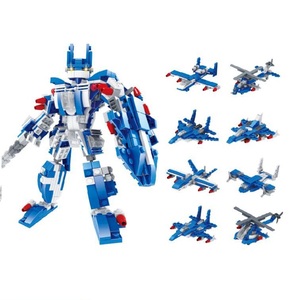 XR DRSTAR 8 en 1, un ensemble de blocs de construction robotiques, assemblage de modèle de robot, bateau, scène, jouet, ornements - Product Image 1
