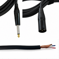 Câble de microphone XLR mâle-femelle OEM CH-R017 en tweed avec blindage spiralé, gaine en PVC et conducteur en cuivre sans oxygène