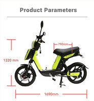 Moped électrique 350W 48V avec pédales, vitesse 25 km/h, stock entrepôt UE, homologation CEE COC, sans permis, pour vente en gros et livraison directe