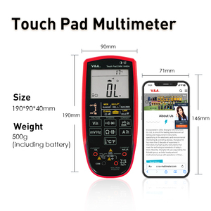 Multímetro Digital True <span class=keywords><strong>RMS</strong></span> de alta precisión, prueba de diodo inteligente con pantalla táctil 6000, multímetros de alta precisión - Product Image 5