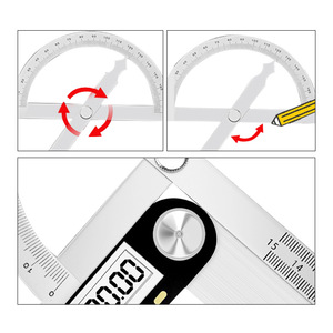 เครื่องวัดมุมสแตนเลส 0-180 องศา ไม้บรรทัดแบบตันและแบบกลวง เครื่องมือวัด - Product Image 5