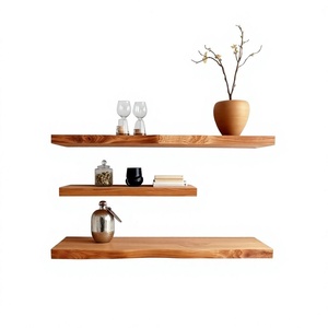 Modern Style Double Tier Wooden Wall Mounted Storage <b>Rack</b> for Living Room-Handmade Durable Bookshelf with Easy Assembly - Product Image 5