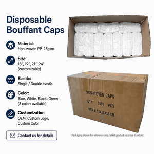 Gorros de Cocina SMS <span class=keywords><strong>para</strong></span> Chefs, Gorros de Belleza al por Mayor, Suaves, Cómodos, Impermeables, Antipolvo, Certificados ISO, Fabricante Chino - Product Image 5