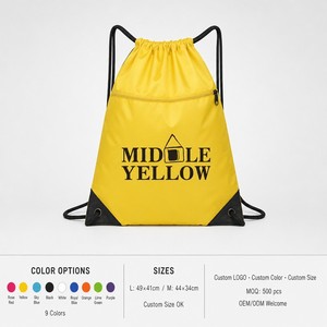 Logo personnalisé sport sac à dos à cordon étanche Oxford Gym Cinch sac à cordon lettre motif pour faire du shopping approvisionnement direct d'usine - Product Image 3