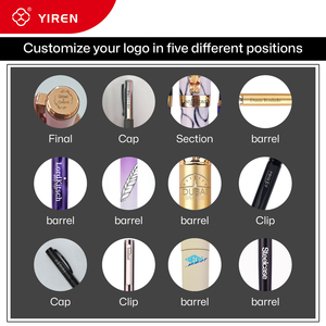 <span class=keywords><strong>Penna</strong></span> <span class=keywords><strong>Stilografica</strong></span> di Lusso Personalizzabile YIREN in Metallo Antracite, Punta da 0,38mm, Finitura Lucida Brillante, Pennino Robusto per Uso Professionale - Product Image 6