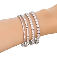 Collier Tennis en Argent 925 Prix Usine avec Moissanite VVS 3mm-6mm Bijoux Moissanite