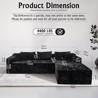 Ensemble de canapés modulaires en mousse compressée sous vide au design moderne, meubles de salon, canapé avec ottoman