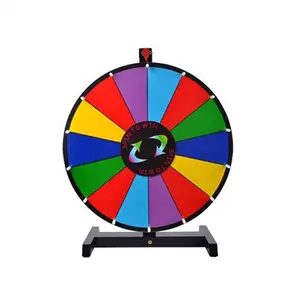 18/24 Inches 14-Segment Tabletop Color Prize Wheel Advertising Equipment For Tradeshows And Promotion Activities