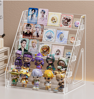 Support de Présentation en Acrylique Transparent Personnalisé à Plusieurs Niveaux pour Figurines d'Action, Cartes à Collectionner, Organisateur de Bureau