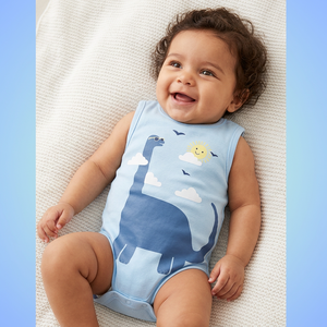Combinaison 100% coton bio certifié, combinaison en coton doux, vêtements pour bébé de style européen, combinaisons au design tendance - Product Image 1