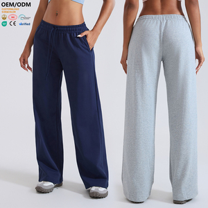 XW-CK5642 Nuova Moda Abbigliamento Femminile di Alta Qualità, Tuta Sportiva Morbida ed Elastica, Outfit Casual per <span class=keywords><strong>Fitness</strong></span> all'Aperto, Pantaloni Larghi - Product Image 1