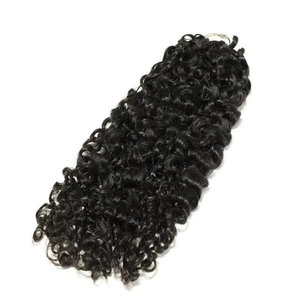 Extensiones de Cabello Humano de Ganchillo, Cabello Humano Rizado Birmano a Granel, Plumas Invisibles Sin Nudos con Hilo en el Centro Pre-Separadas - Product Image 1