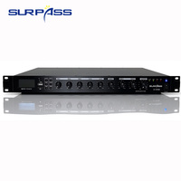 Amplificateur de sonorisation 1U pour rack 60MD/120MD/240MD 60W/120W/240W avec USB, FM, alarme incendie et évacuation 70V 100V 4-16 ohms pour écoles, hôtels, supermarchés