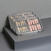 XJH 20pcs boîte de rangement pour ongles à presser en plastique transparent organisant des faux ongles avec style