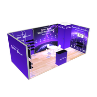 10x20 aluminium SEG LED salon rétro-éclairé mur TV étagère vêtements affichage boîte à lumière outil gratuit salon stand
