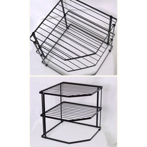 Estante de Almacenamiento de Doble Nivel de Acero Inoxidable Impermeable para Ollas, Organizador de Fregadero de Cocina, Escurridor de Esquina para Uso Doméstico - Product Image 3