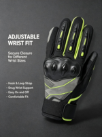 Gants de moto unisexes robustes à doigts entiers, protection UV, antidérapants, protection des articulations rigides, motocross, course, cyclisme