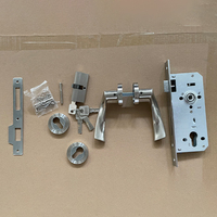 Serrure à mortaise moderne pour marché du Moyen-Orient 8545 avec corps de serrure à roulement, plaque en acier inoxydable et loquet en zinc pour porte en bois