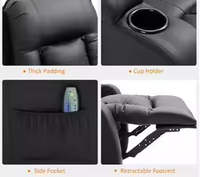Ensemble de canapés inclinables en cuir/tissu, gamme de mobilier de salon, collection de loisirs pour la maison, collection de tissus d'ameublement, fournisseur sur mesure