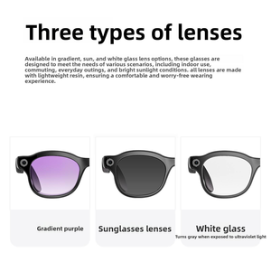 Lunettes de soleil intelligentes unisexes à dégradé de couleurs avec son surround stéréo, compatibles avec <span class=keywords><strong>iOS</strong></span> et Android, disponibles avec trois types de verres - Product Image 2