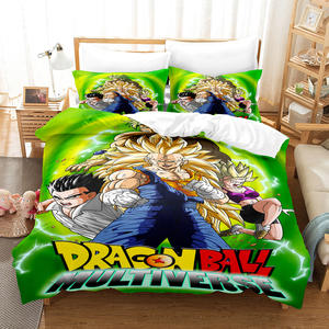 Großhandel Cartoon Dragonball Kinder-Bettwäsche-Set Bettdecke Kissenbezug Heimtextilien Bettwäsche-Sets Geschenke für Jungen - Product Image 5