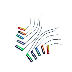 Batumi Edition Ensemble de tiges de réparation de bosses sans peinture en forme d'arc-en-ciel à double courbure pour outils PDR Matériau en plastique et en métal - Product Image 3