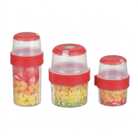 Contenant empilable à 2 niveaux pour Overnight Oats avec pot à sauce et cuillère, couvercle hermétique, sans BPA, réutilisable, pour préparation de repas