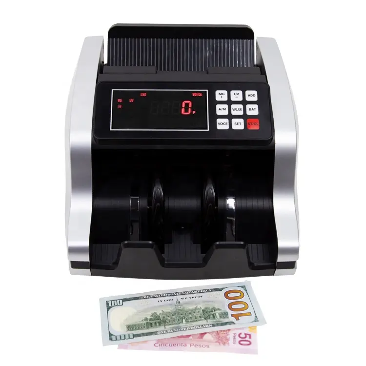 LD-7220 Automático Bill Dinheiro Banknote Moeda Contador e Detector Front Top Loading contando máquina com detector falso