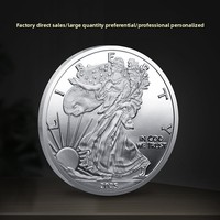 Nouvelle pièce commémorative transfrontalière 2025 en fer, motif Aigle ailé et Déesse de la Liberté, pièce américaine personnalisée en cuivre Aigle américain