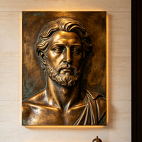 Décoration murale intérieure pour la maison, sculpture en métal bronze 3D, statue de homme