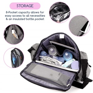 Túi Đựng Tã Cho Trẻ Sơ Sinh Và Trẻ Nhỏ, Túi Đựng Tã 2 Trong 1 Có Ghế Nâng Cho Bàn Ăn - Product Image 6