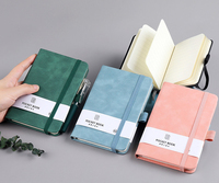 Carnet à couverture rigide A7 avec sangle, vente en gros, carnet A5 en similicuir effet peau, journal étudiant personnalisé, journal A6 avec reliure sans fil, 100 feuilles