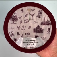 Kippa/Yarmulke en sergé de coton écologique personnalisée en gros, avec impression numérique et logo monogramme personnalisé (lot de quatre)