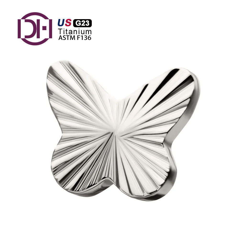 Papillon en titane naturel