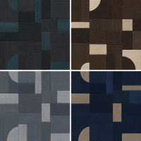 Dalles de moquette modulaires carrées en nylon 50x50 pour projets commerciaux et magasins de détail (OEM)