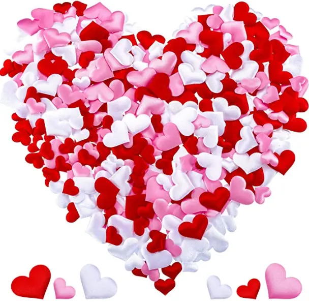 3D หัวใจ Confetti รักรูปหัวใจฟองน้ำกลีบดอกสำหรับพรรคเตียงแต่งงานตารางดอกไม้ตกแต่ง