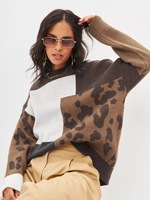 Damen Rundhals-Cardigan in Unifarben, Acryl-Strick, Knitterfrei, Einlaufsicher, Lässiger Oversize-Schnitt, Lange Ärmel, Für Alle Jahreszeiten
