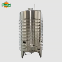 Cuve de fermentation carrée en acier inoxydable 304 pour vins, fermentateur de cave à vin 5 tonnes avec chemises de refroidissement et contrôle automatique de la température