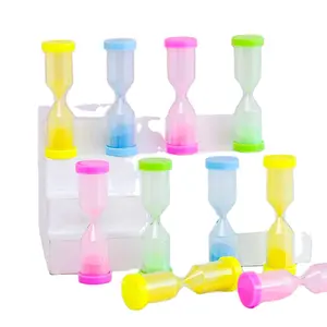 Factory wholesale 1 3 5 minute novelty unbreakable plastic sand timer hourglass for kids Home kitchen egg timer