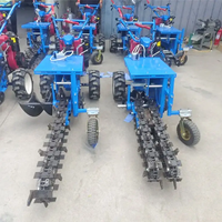 Machine à creuser des fossés autoportante, trancheuse agricole portable pour la pose de câbles et de tuyaux sur les terres agricoles