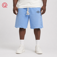 Fabricant de vêtements OEM/ODM, shorts de survêtement pour hommes, logo patch, strass thermocollants, shorts décontractés tendance