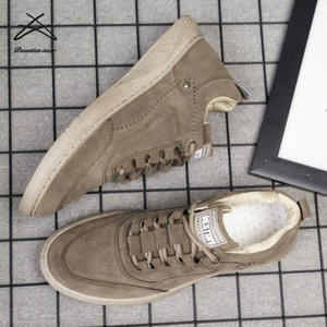 <span class=keywords><strong>Chaussures</strong></span> pour hommes, nouvelles <span class=keywords><strong>chaussures</strong></span> de sport en cuir PU pour le printemps, <span class=keywords><strong>chaussures</strong></span> décontractées à lacets couleur kaki pour hommes, baskets - Product Image 3