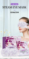 Masque oculaire chauffant jetable personnalisé, écologique, anti-gonflement, à la vapeur, avec une chaleur douce de 20 à 30 minutes et des ingrédients à base de plantes