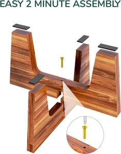 Soportes de plantas de madera de <span class=keywords><strong>acacia</strong></span> minimalistas modernos, soporte de pedestal interior bohemio de mediados de siglo utilizado con bonsái en centro comercial - Product Image 6