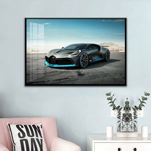 Bugatti Vision Gran Turismo Hypercar Super Car Still Life Wall Art Picture stampe su tela con cornice Home Decor per soggiorno - Product Image 4