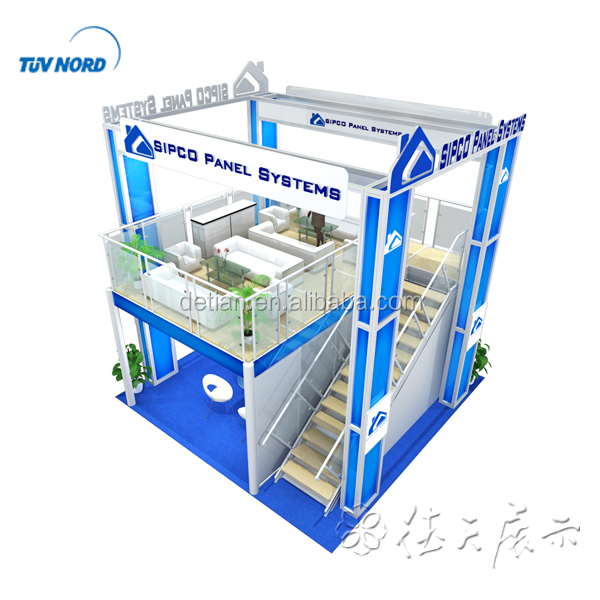 Detian Offre 20ft double pont stand d'exposition de stand constructeur